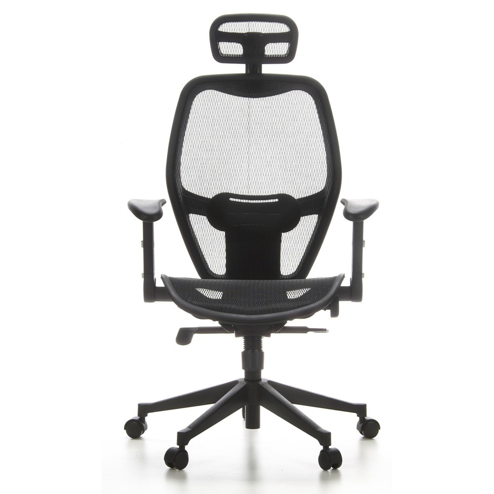 Produktabbildung: hjh OFFICE Bürostuhl / Chefsessel AIR PORT Netzstoff, schwarz