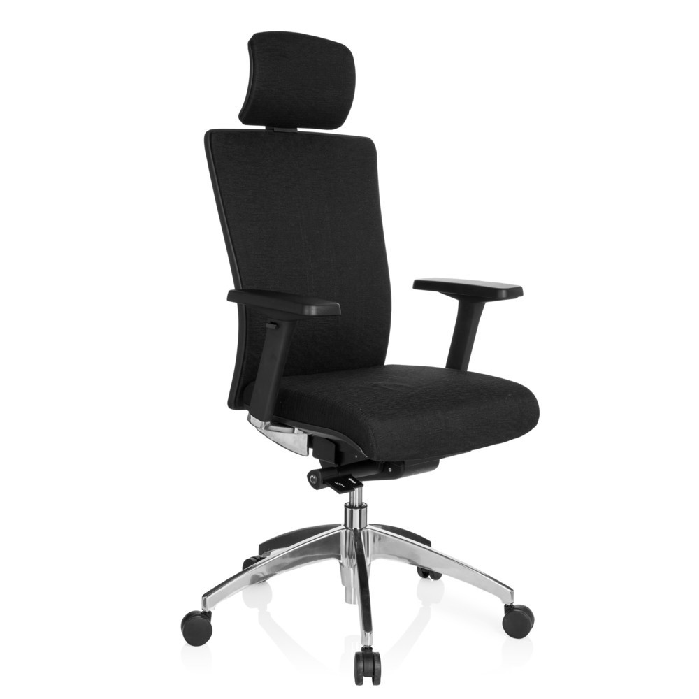 Produktabbildung Nr. 2: hjh OFFICE Bürostuhl / Chefsessel ASTRA LUX Stoff, schwarz