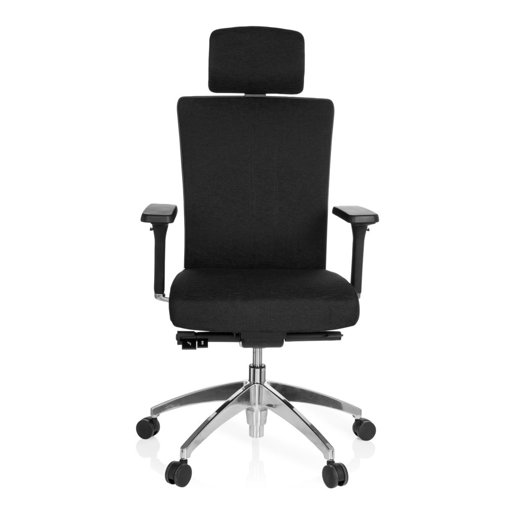 Produktabbildung: hjh OFFICE Bürostuhl / Chefsessel ASTRA LUX Stoff, schwarz