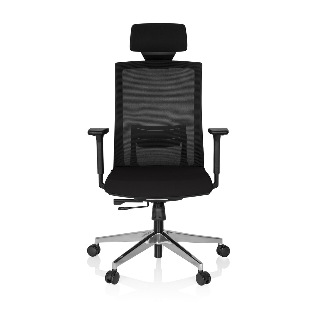 hjh OFFICE Bürostuhl / Chefsessel CAPTIVA Stoff/Netzstoff, schwarz Produktabbildung: hjh OFFICE Bürostuhl / Chefsessel CAPTIVA Stoff/Netzstoff, schwarz