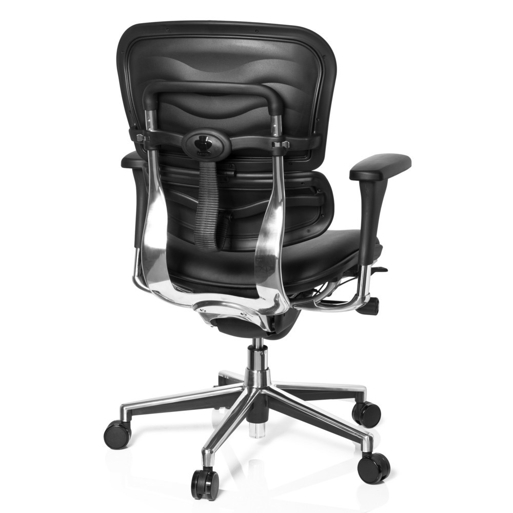 Produktabbildung Nr. 5: hjh OFFICE Bürostuhl / Chefsessel ERGOHUMAN STD BASE Leder, schwarz