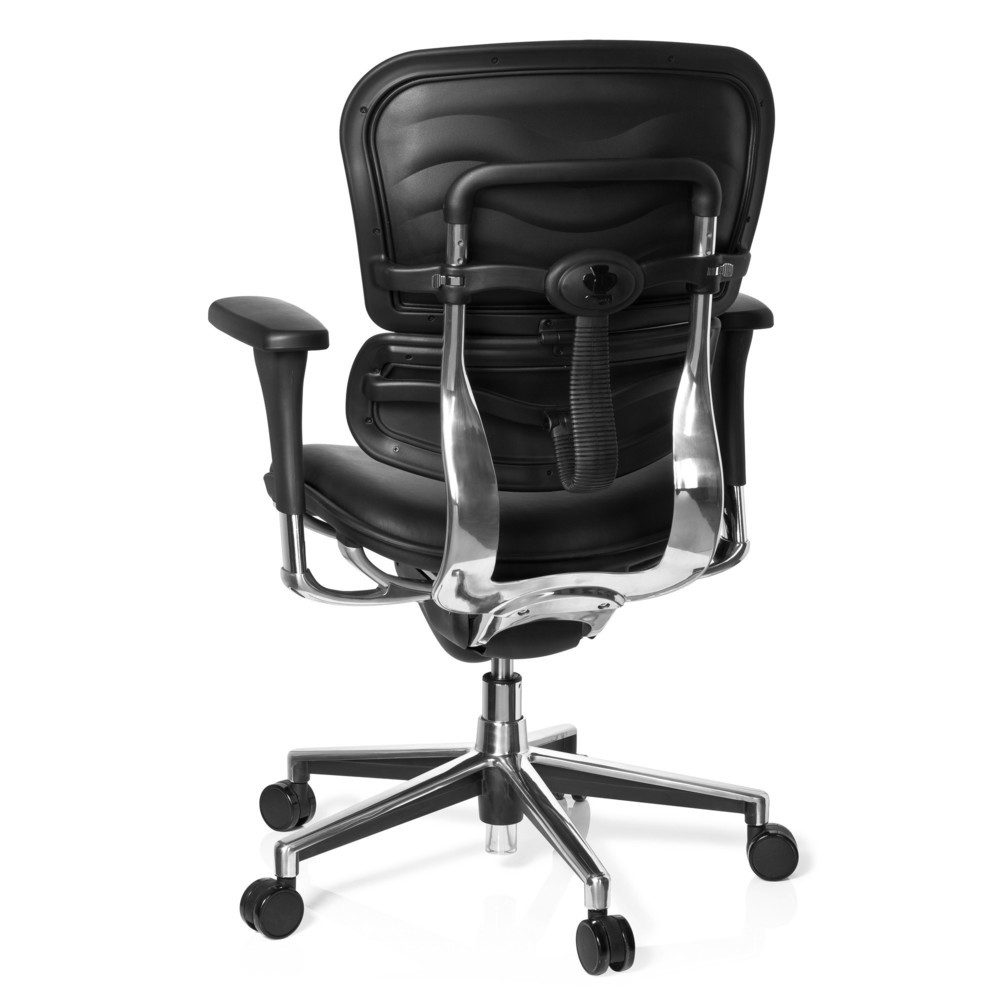 Produktabbildung Nr. 6: hjh OFFICE Bürostuhl / Chefsessel ERGOHUMAN STD BASE Leder, schwarz