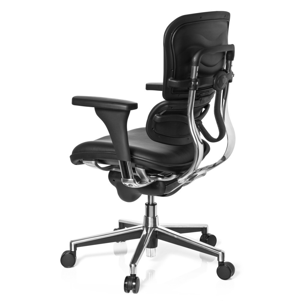 Produktabbildung Nr. 7: hjh OFFICE Bürostuhl / Chefsessel ERGOHUMAN STD BASE Leder, schwarz