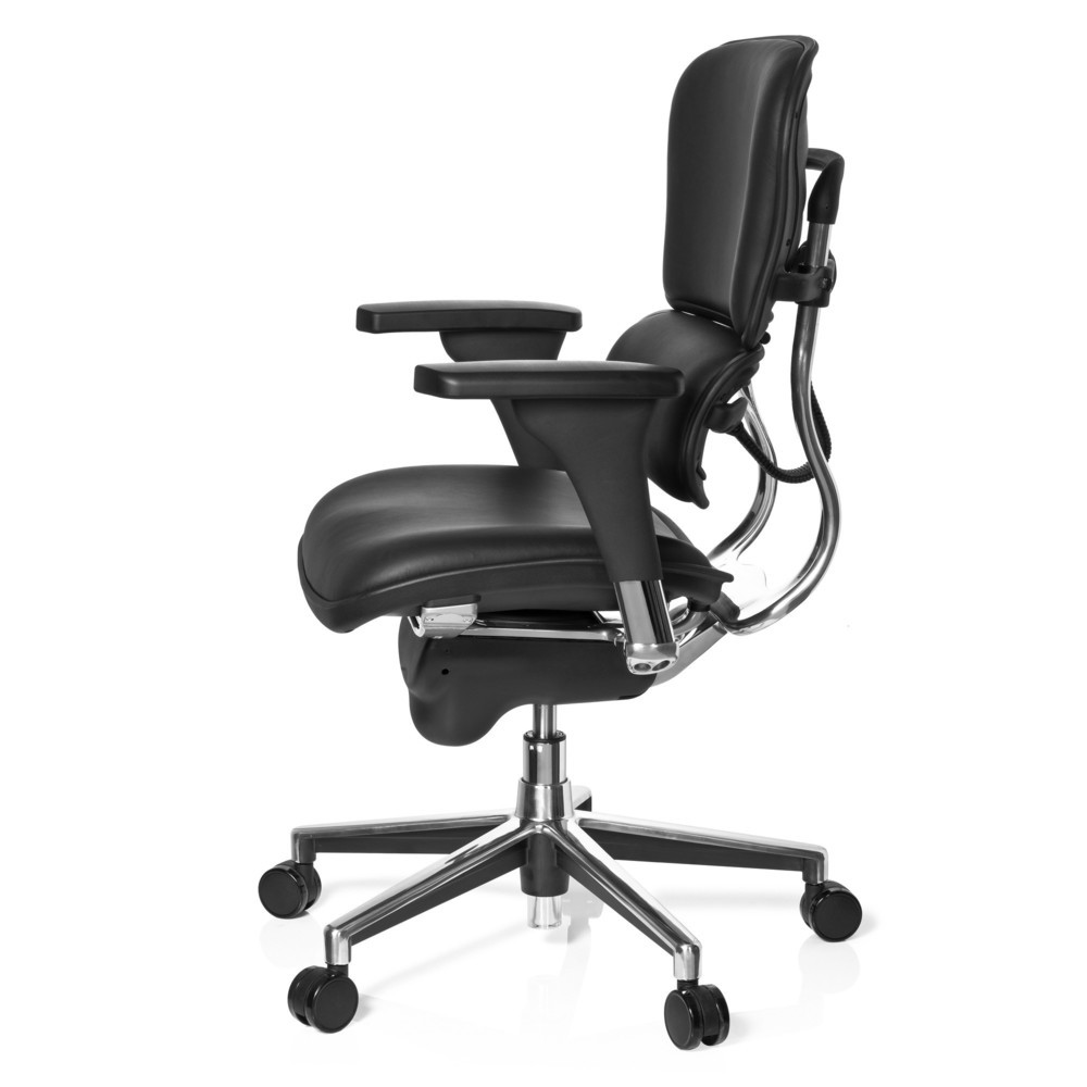 Produktabbildung Nr. 8: hjh OFFICE Bürostuhl / Chefsessel ERGOHUMAN STD BASE Leder, schwarz