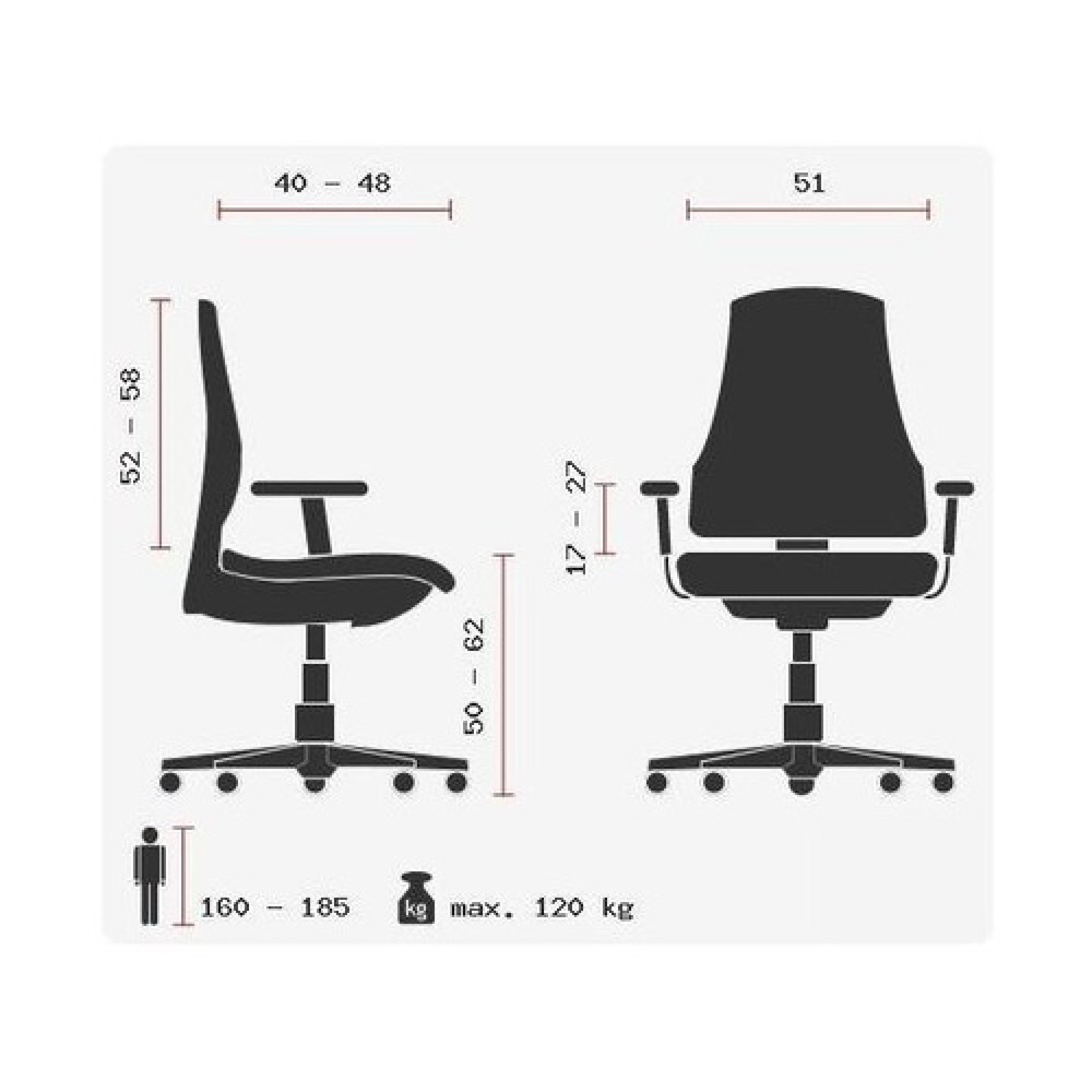 Produktabbildung Nr. 11: hjh OFFICE Bürostuhl / Chefsessel ERGOHUMAN STD BASE Leder, schwarz