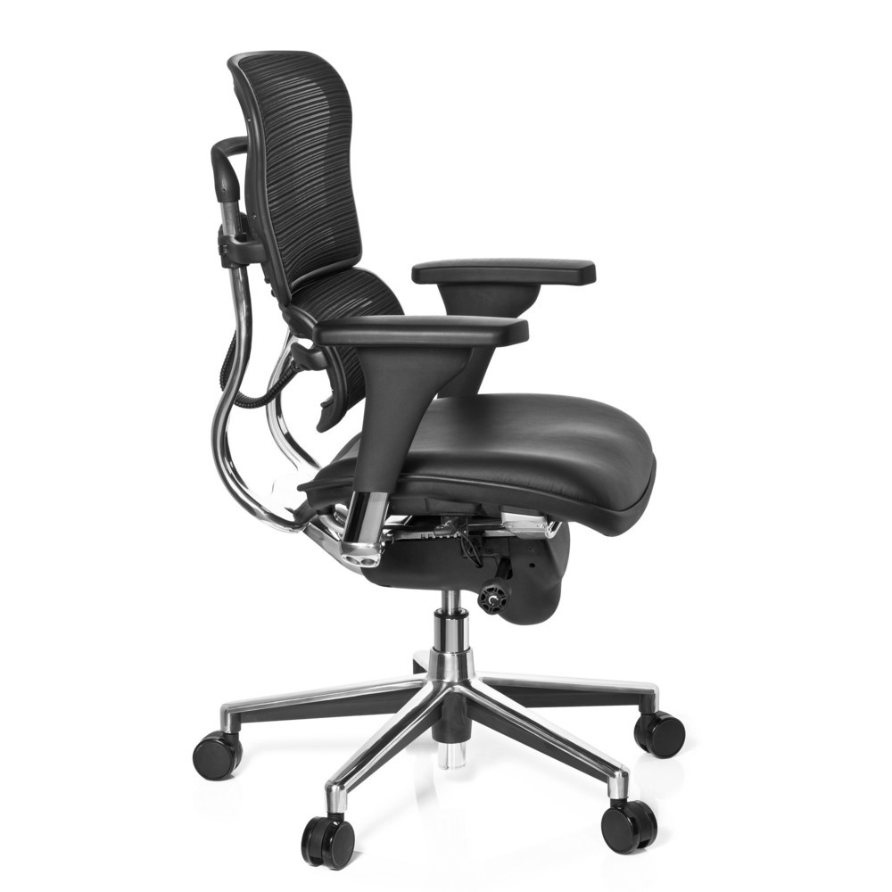 Produktabbildung Nr. 3: hjh OFFICE Bürostuhl / Chefsessel ERGOHUMAN STD BASE LN Leder, schwarz
