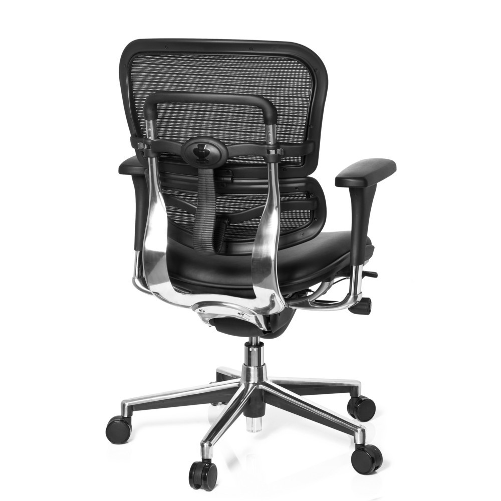 Produktabbildung Nr. 5: hjh OFFICE Bürostuhl / Chefsessel ERGOHUMAN STD BASE LN Leder, schwarz