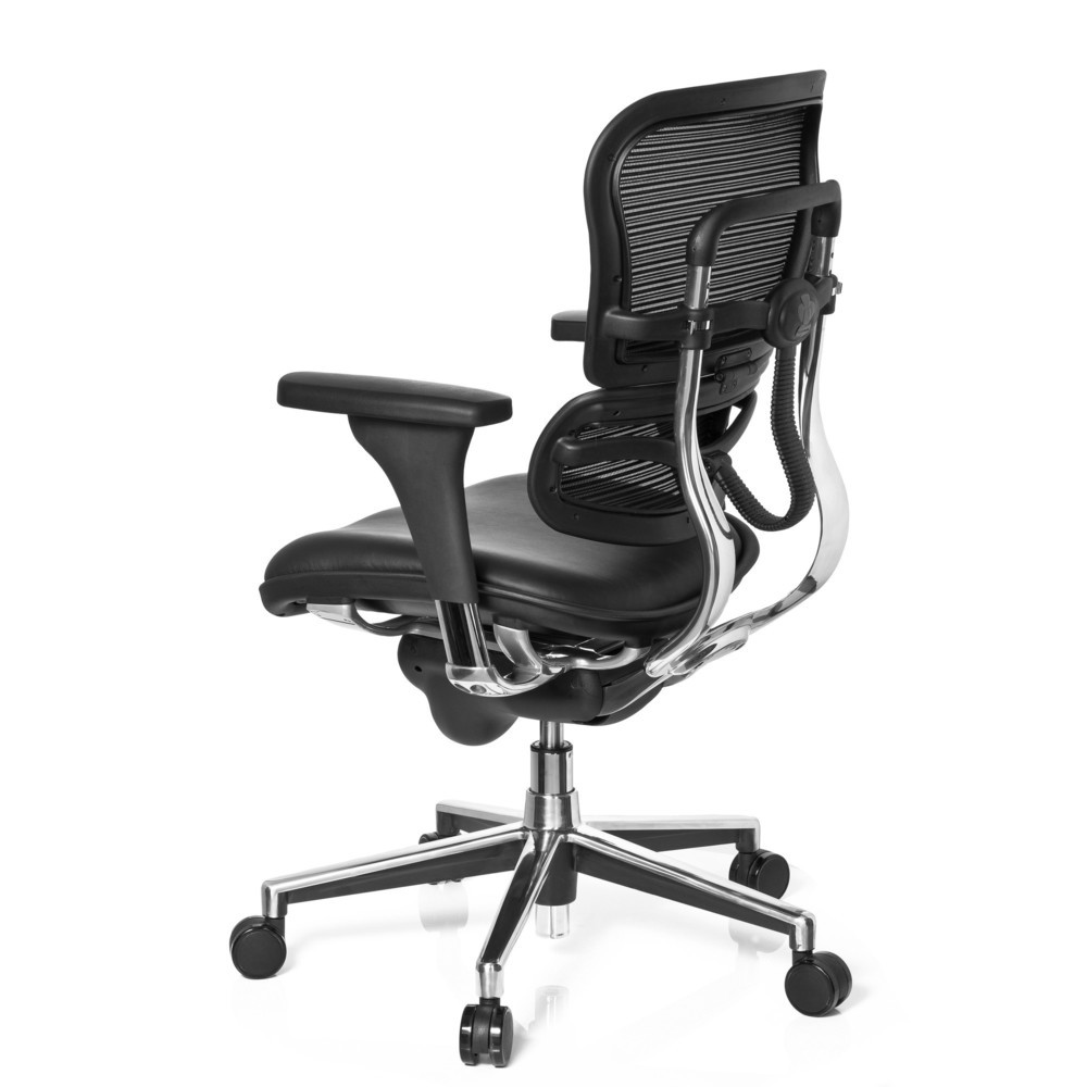 Produktabbildung Nr. 7: hjh OFFICE Bürostuhl / Chefsessel ERGOHUMAN STD BASE LN Leder, schwarz