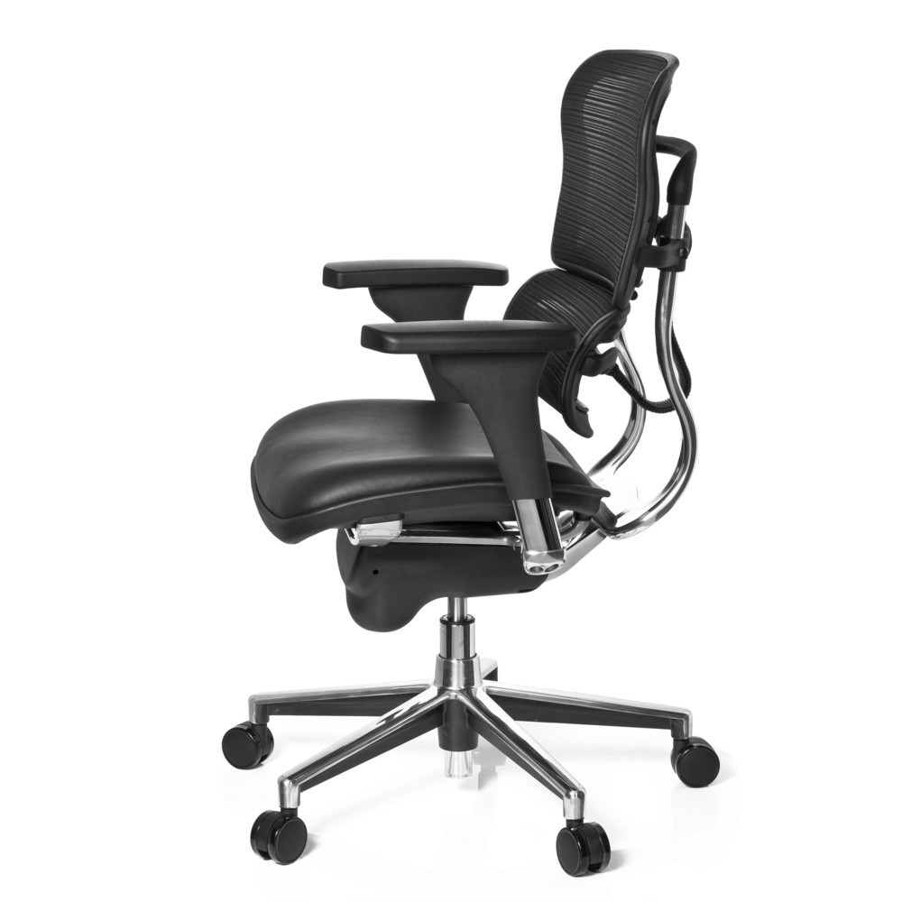 Produktabbildung Nr. 8: hjh OFFICE Bürostuhl / Chefsessel ERGOHUMAN STD BASE LN Leder, schwarz