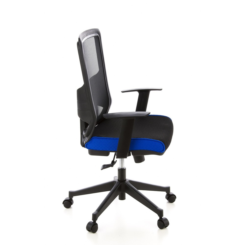 Produktabbildung Nr. 3: hjh OFFICE Bürostuhl / Chefsessel LAVITA Stoff, schwarz/blau