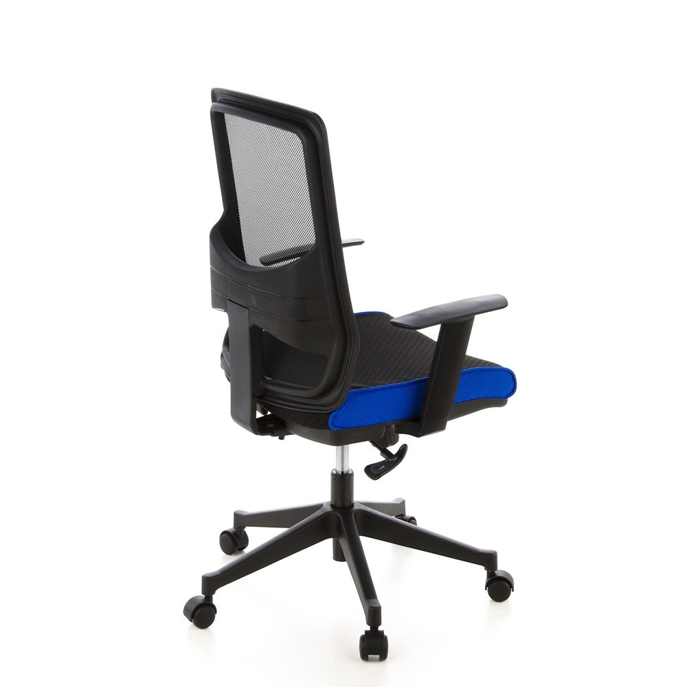 Produktabbildung Nr. 4: hjh OFFICE Bürostuhl / Chefsessel LAVITA Stoff, schwarz/blau