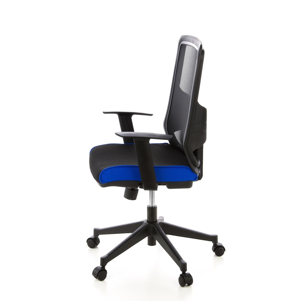 Produktabbildung Nr. 8: hjh OFFICE Bürostuhl / Chefsessel LAVITA Stoff, schwarz/blau
