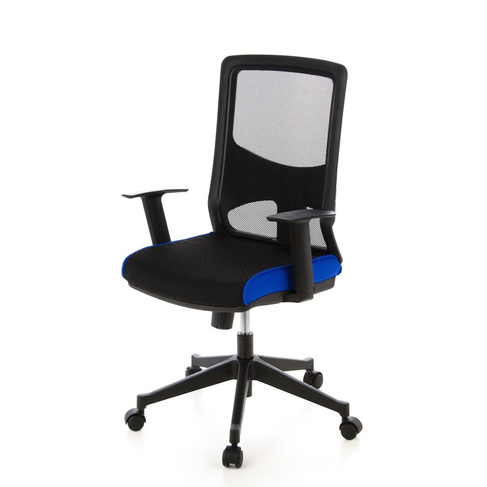 Produktabbildung Nr. 9: hjh OFFICE Bürostuhl / Chefsessel LAVITA Stoff, schwarz/blau