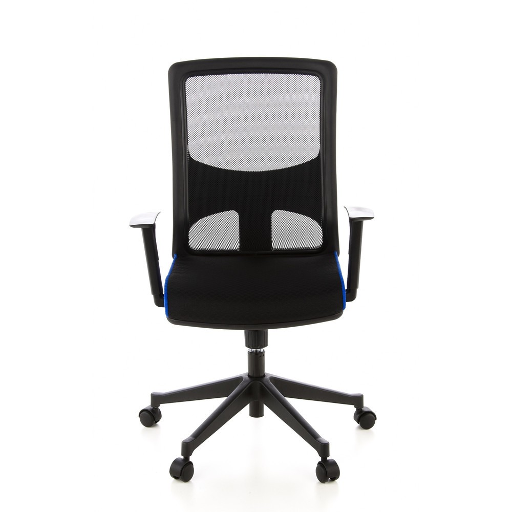 Produktabbildung: hjh OFFICE Bürostuhl / Chefsessel LAVITA Stoff, schwarz/blau