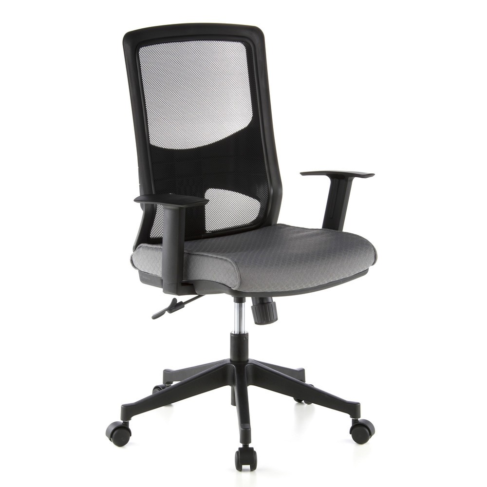 Produktabbildung Nr. 2: hjh OFFICE Bürostuhl / Chefsessel LAVITA Stoff, schwarz/grau