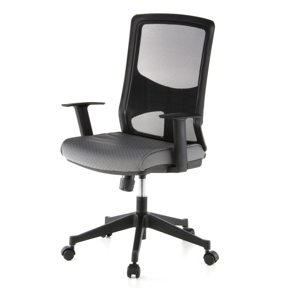 Produktabbildung Nr. 9: hjh OFFICE Bürostuhl / Chefsessel LAVITA Stoff, schwarz/grau