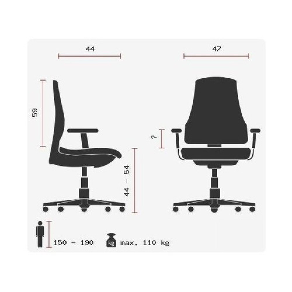 Produktabbildung Nr. 10: hjh OFFICE Bürostuhl / Chefsessel LAVITA Stoff, schwarz/grau