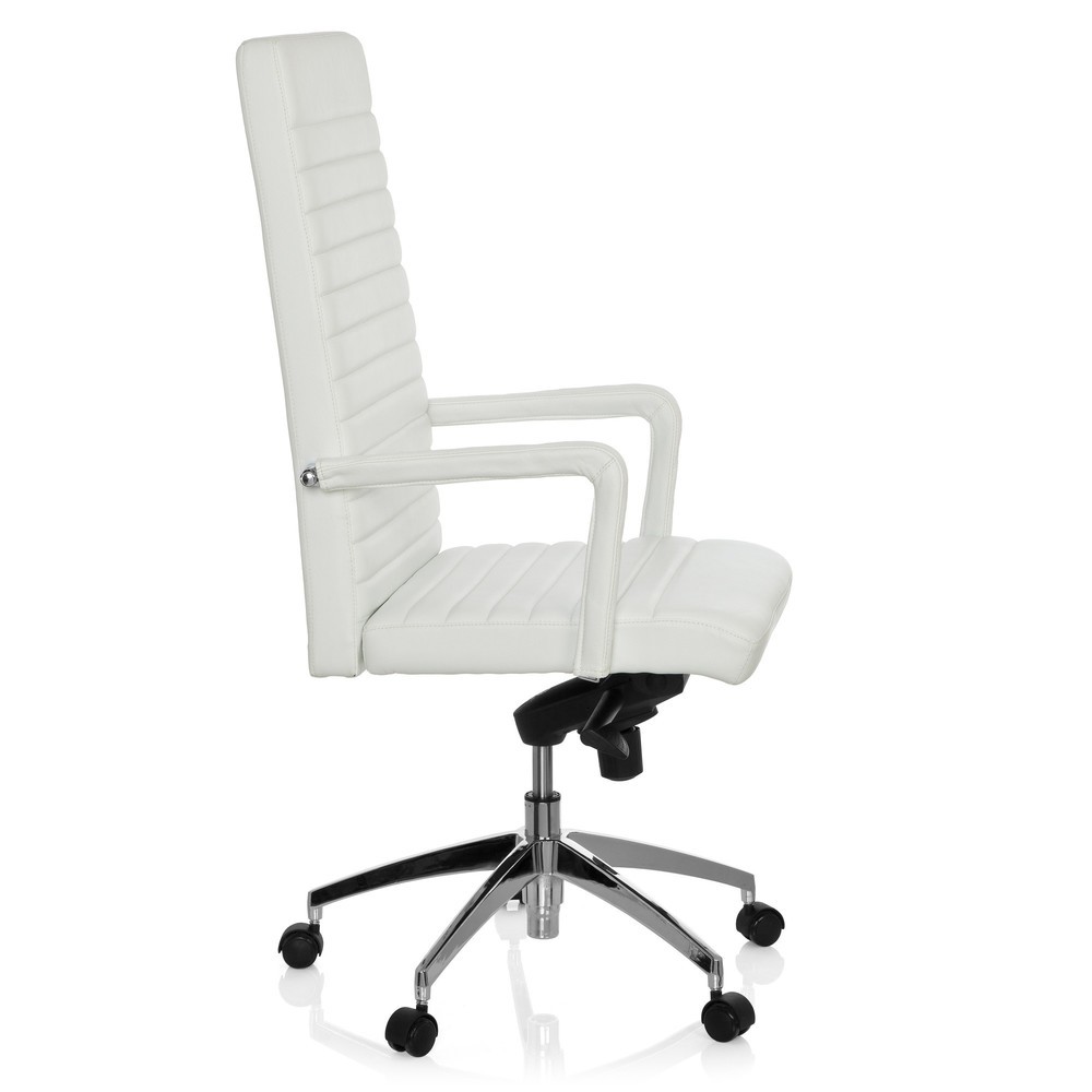 Produktabbildung Nr. 3: hjh OFFICE Bürostuhl / Chefsessel LENGA Leder, weiß