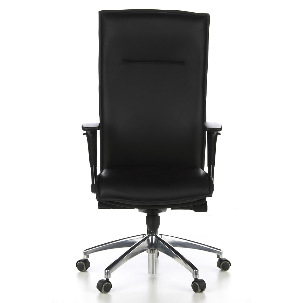 Produktabbildung: hjh OFFICE Bürostuhl / Chefsessel MURANO 20 Leder, schwarz