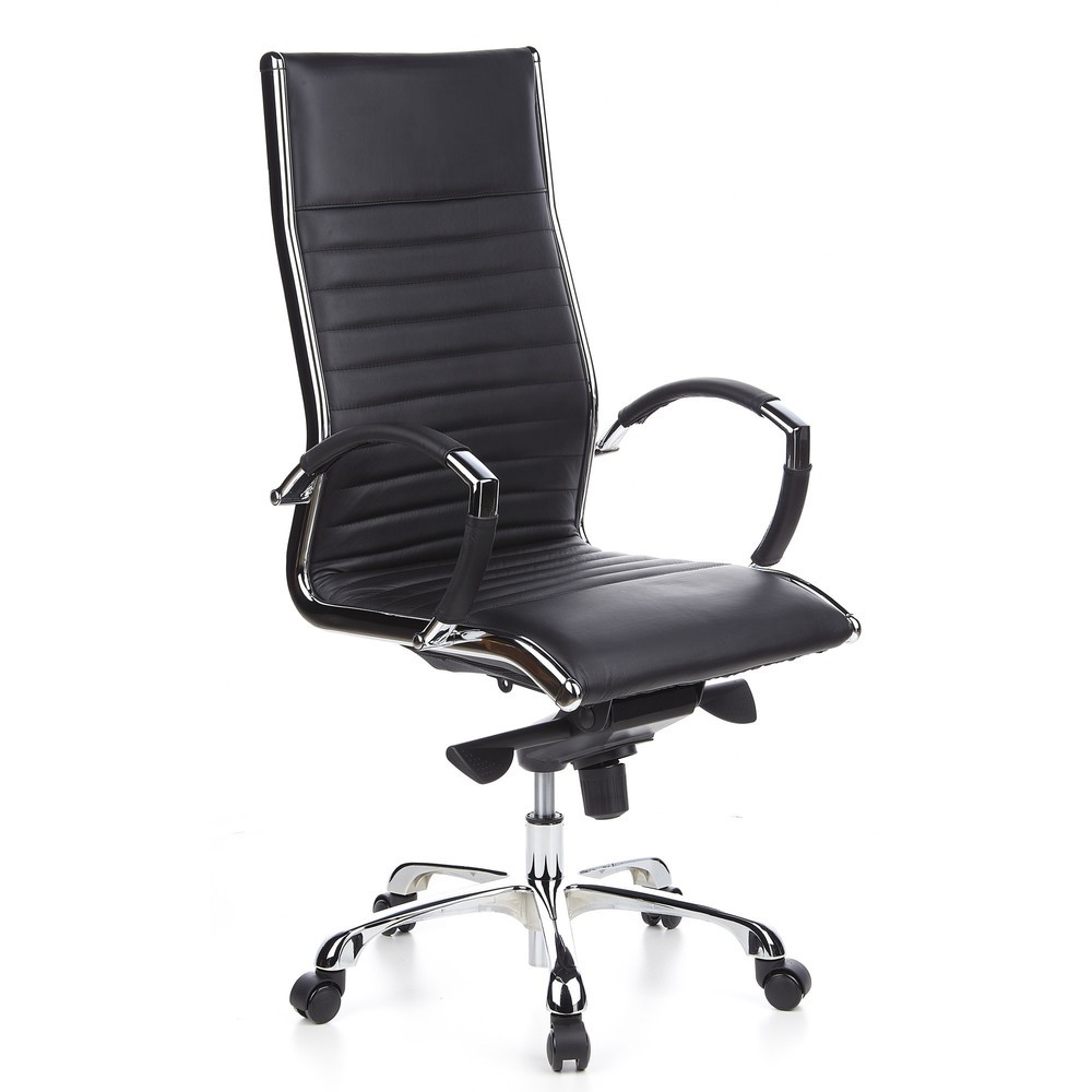 Produktabbildung Nr. 2: hjh OFFICE Bürostuhl / Chefsessel PARMA 20 Leder, schwarz