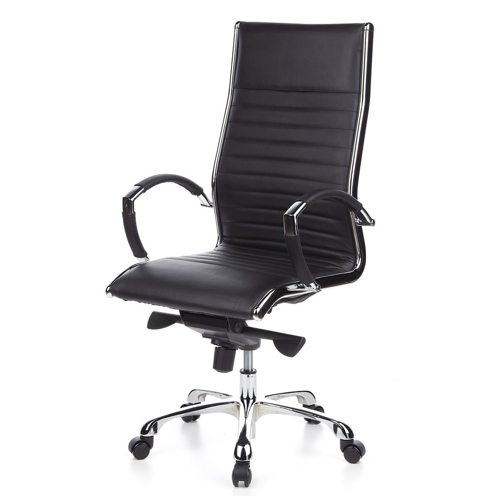 Produktabbildung Nr. 9: hjh OFFICE Bürostuhl / Chefsessel PARMA 20 Leder, schwarz