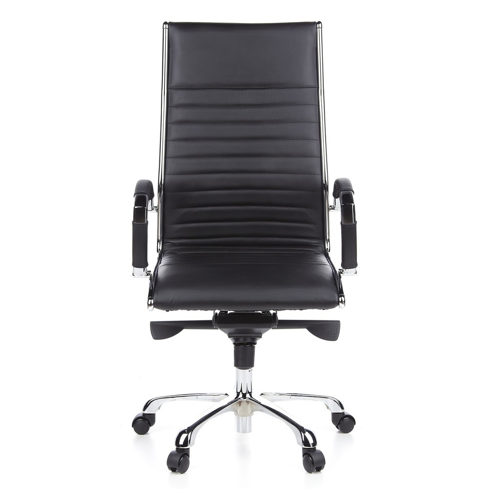 Produktabbildung: hjh OFFICE Bürostuhl / Chefsessel PARMA 20 Leder, schwarz