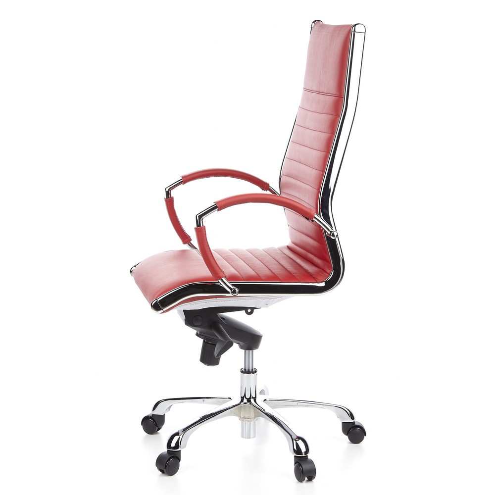Produktabbildung Nr. 8: hjh OFFICE Bürostuhl / Chefsessel PARMA 20 Leder, rot