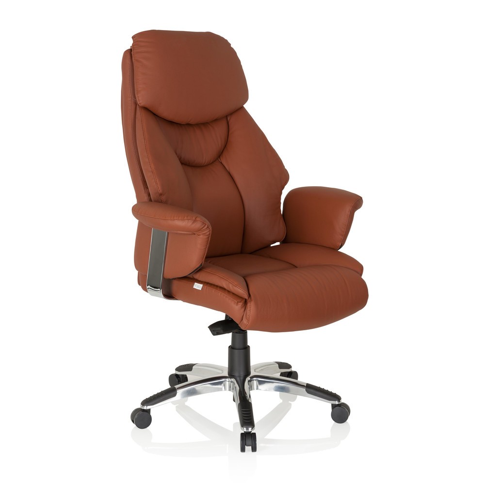 Produktabbildung Nr. 2: hjh OFFICE Bürostuhl / Chefsessel PRADO Leder, braun