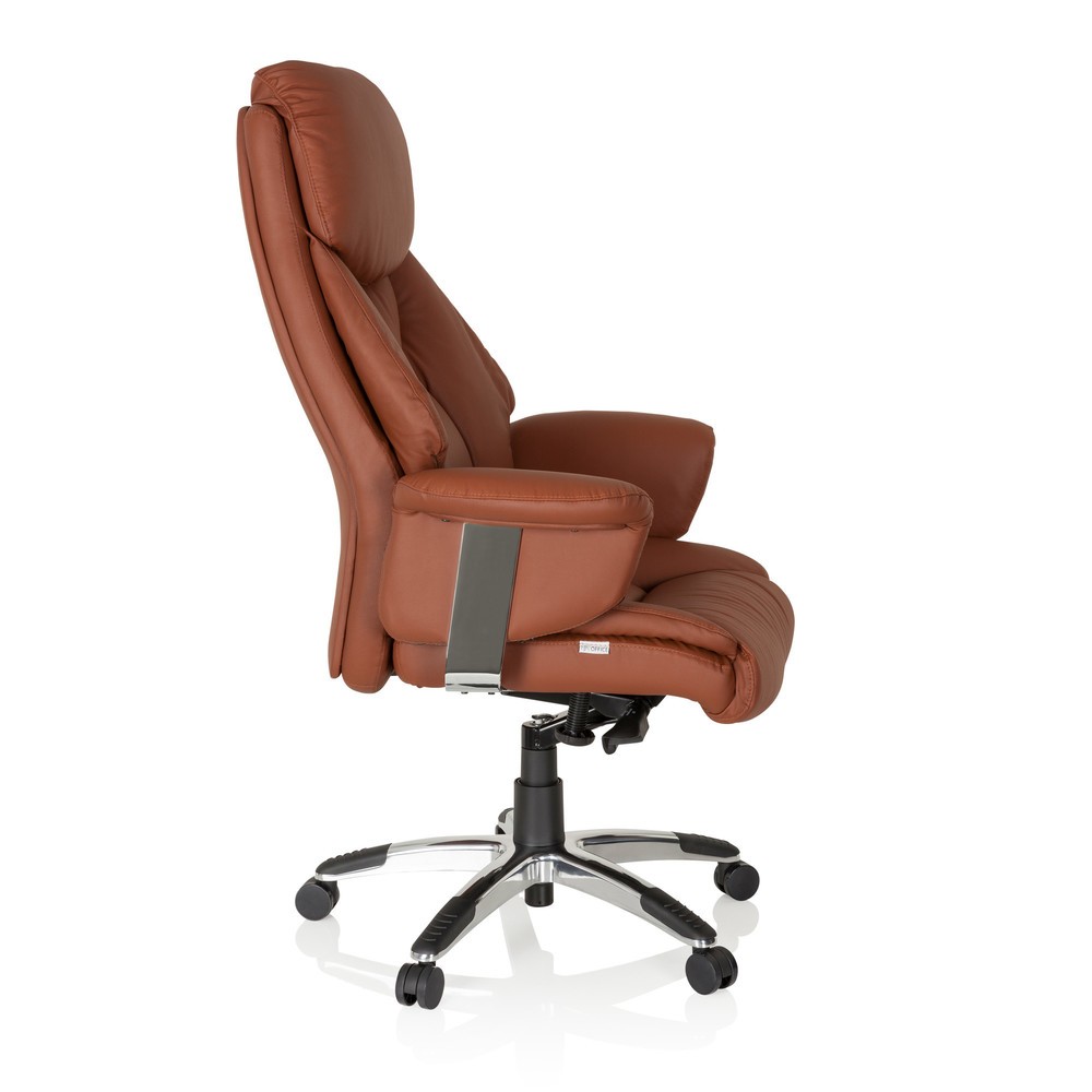 Produktabbildung Nr. 3: hjh OFFICE Bürostuhl / Chefsessel PRADO Leder, braun