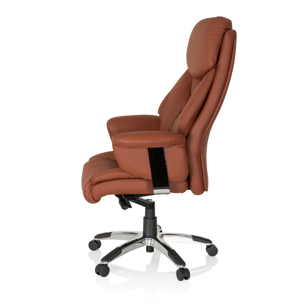 Produktabbildung Nr. 8: hjh OFFICE Bürostuhl / Chefsessel PRADO Leder, braun