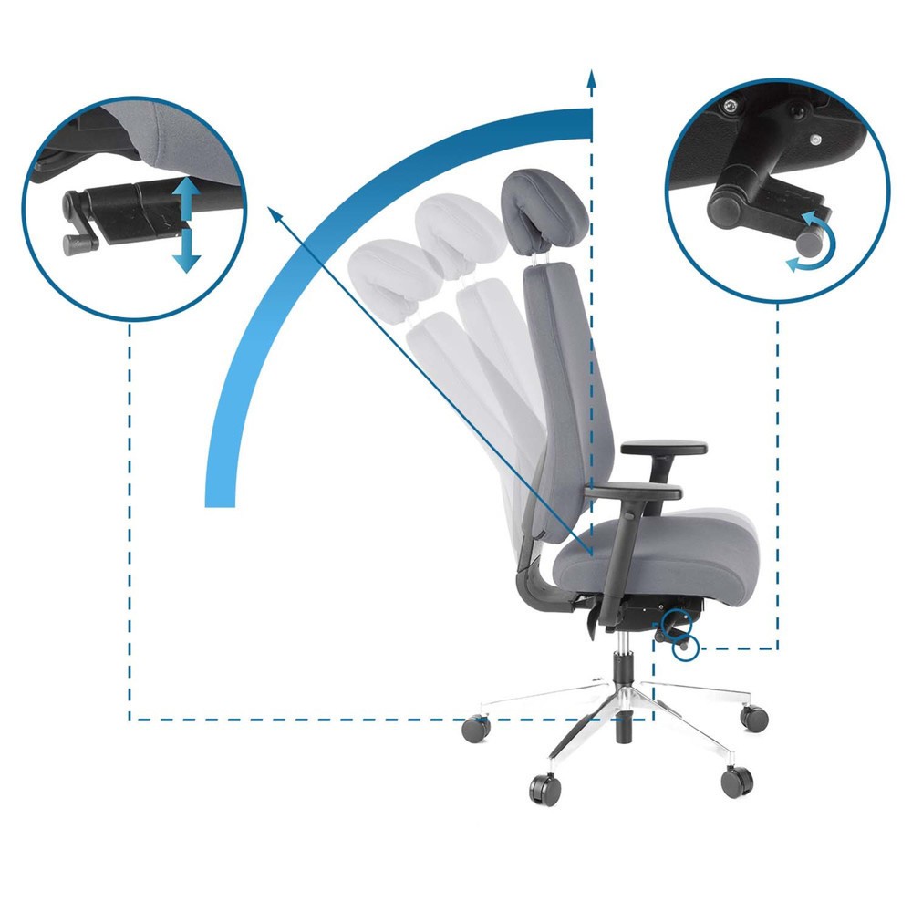 Produktabbildung Nr. 10: hjh OFFICE Bürostuhl / Chefsessel PRO TEC 400 Stoff, anthrazit