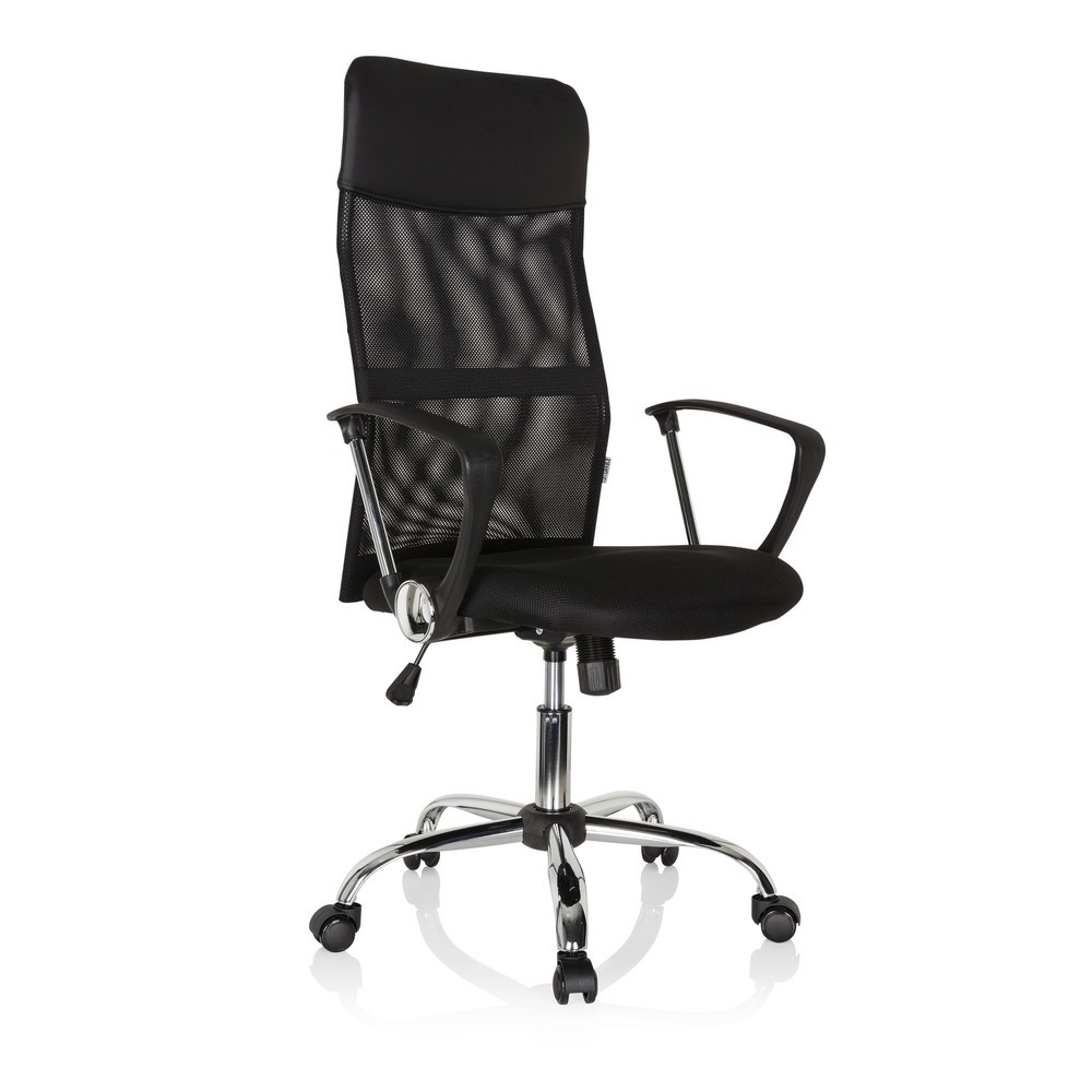 Produktabbildung Nr. 2: hjh OFFICE Bürostuhl / Chefsessel PURE NET Kunstleder/Netzstoff, schwarz