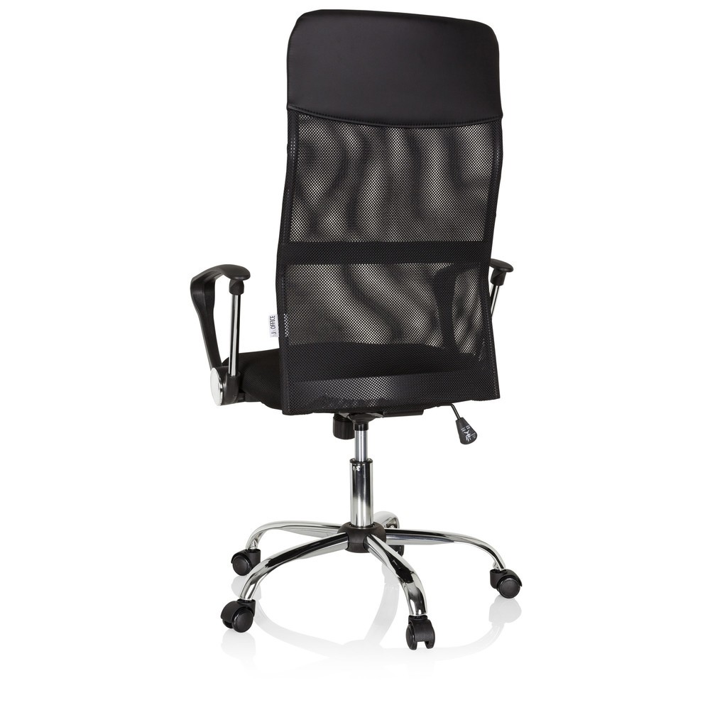 Produktabbildung Nr. 6: hjh OFFICE Bürostuhl / Chefsessel PURE NET Kunstleder/Netzstoff, schwarz