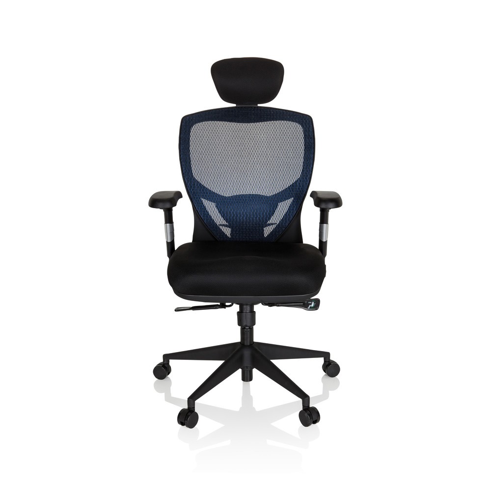 Produktabbildung Nr. 1: hjh OFFICE Bürostuhl / Chefsessel VENUS BASE Stoff, blau/schwarz