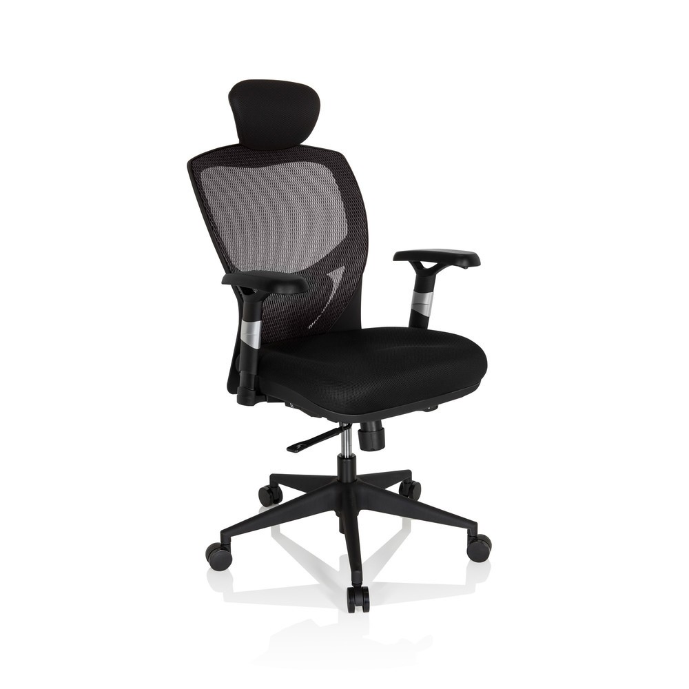 Produktabbildung Nr. 2: hjh OFFICE Bürostuhl / Chefsessel VENUS BASE Stoff, grau/schwarz