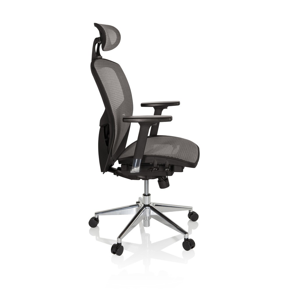 Produktabbildung Nr. 3: hjh OFFICE Bürostuhl / Chefsessel VENUS ONE Netzstoff, silbergrau/schwarz