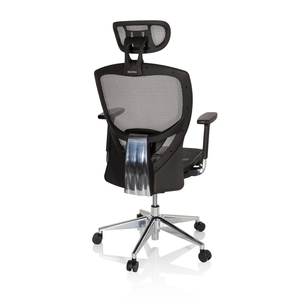 Produktabbildung Nr. 5: hjh OFFICE Bürostuhl / Chefsessel VENUS ONE Netzstoff, silbergrau/schwarz