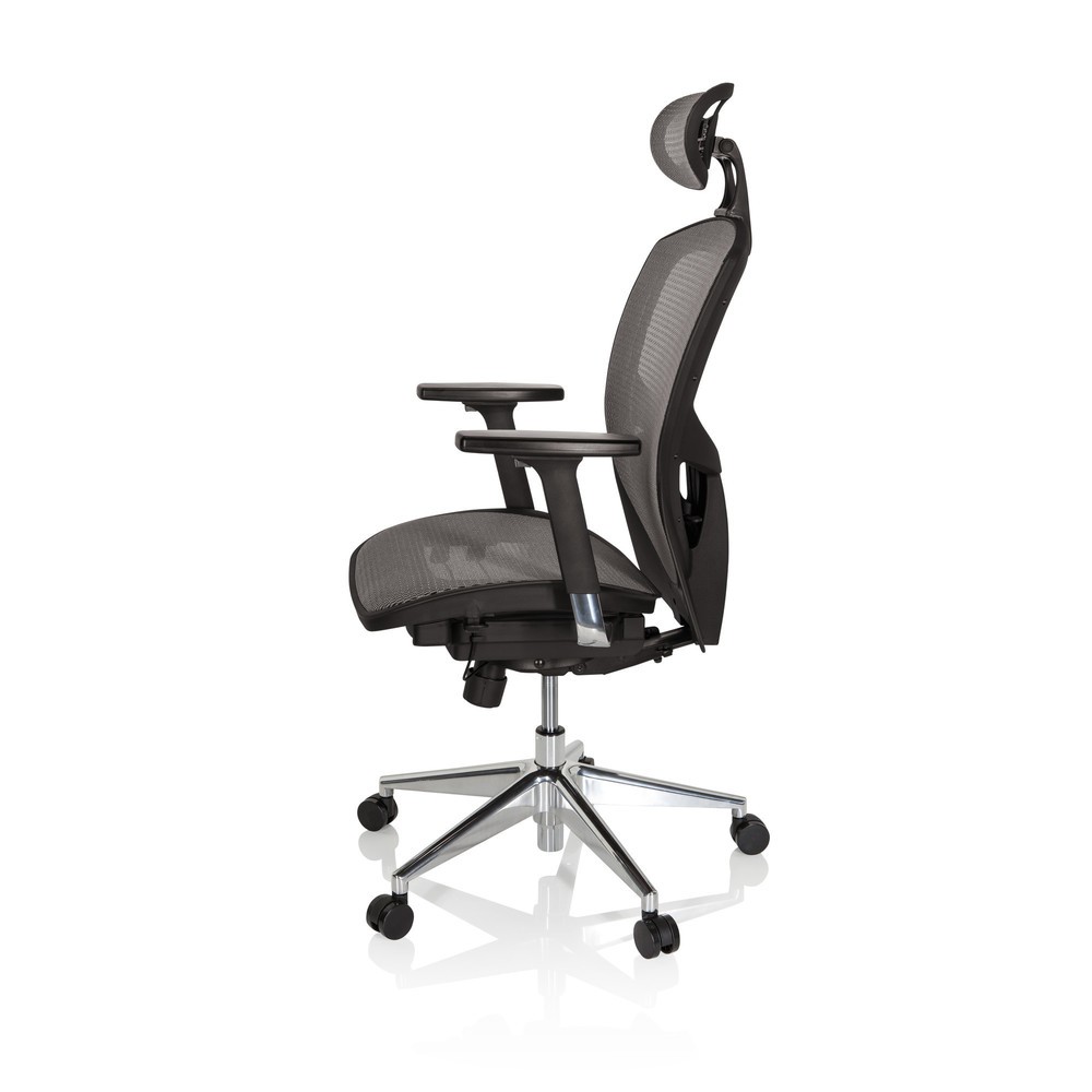 Produktabbildung Nr. 8: hjh OFFICE Bürostuhl / Chefsessel VENUS ONE Netzstoff, silbergrau/schwarz