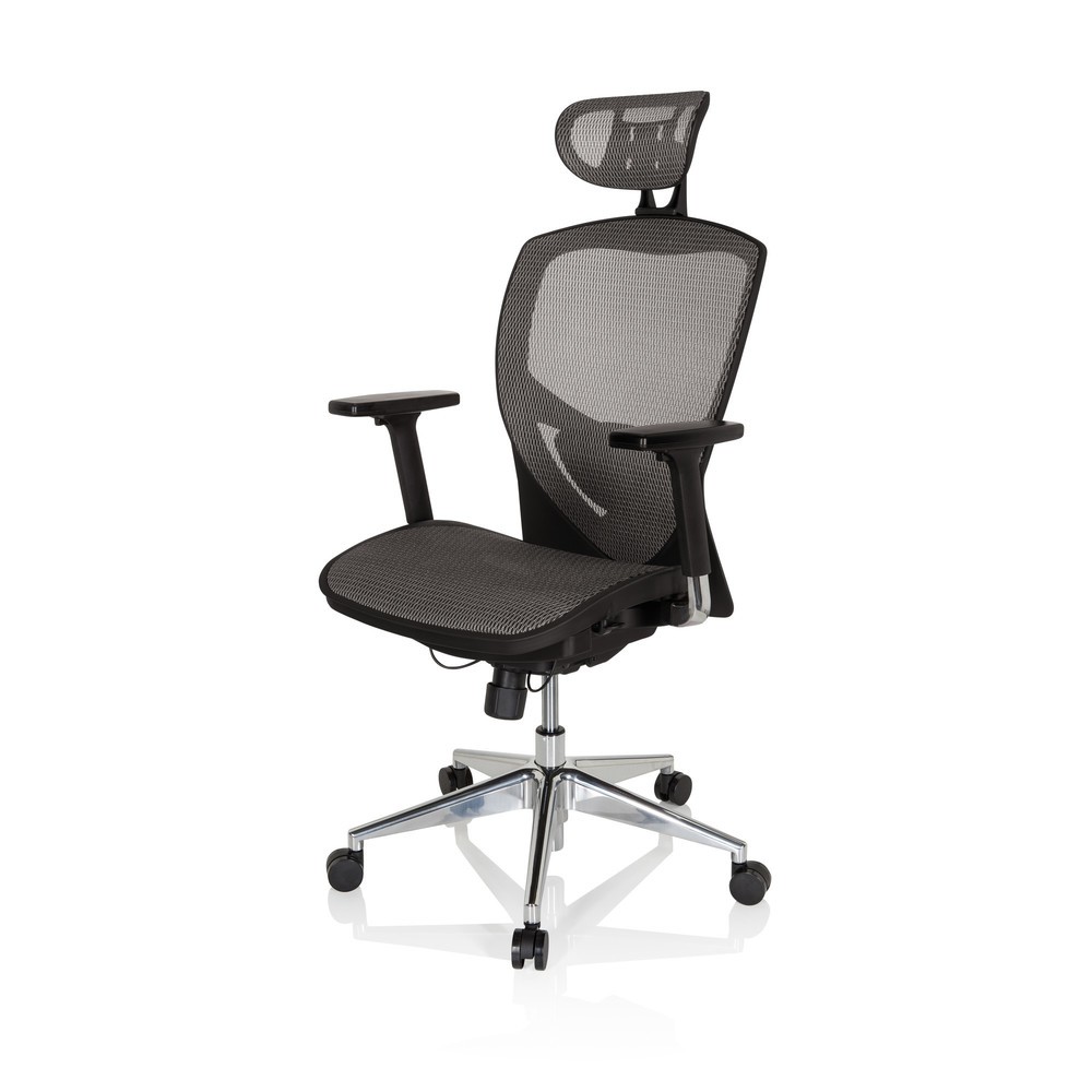 Produktabbildung Nr. 9: hjh OFFICE Bürostuhl / Chefsessel VENUS ONE Netzstoff, silbergrau/schwarz