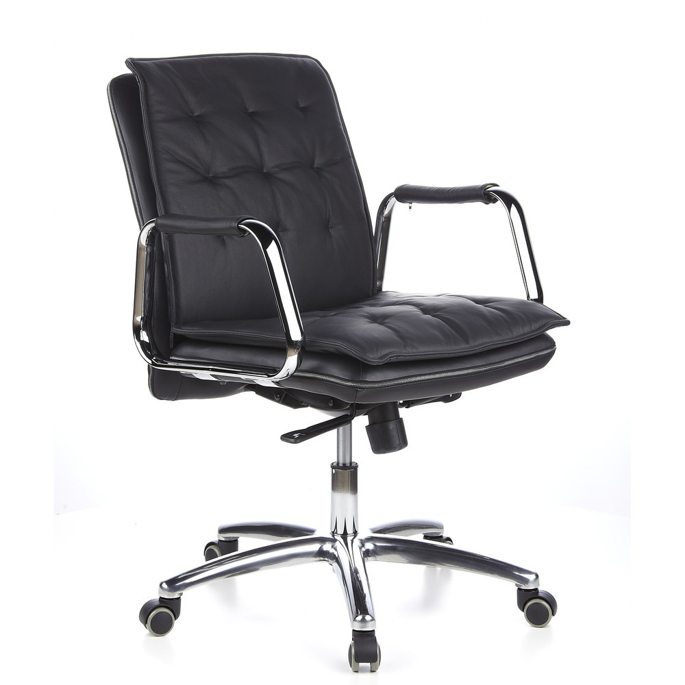 Produktabbildung Nr. 4: hjh OFFICE Bürostuhl / Chefsessel VILLA 10 Leder, schwarz