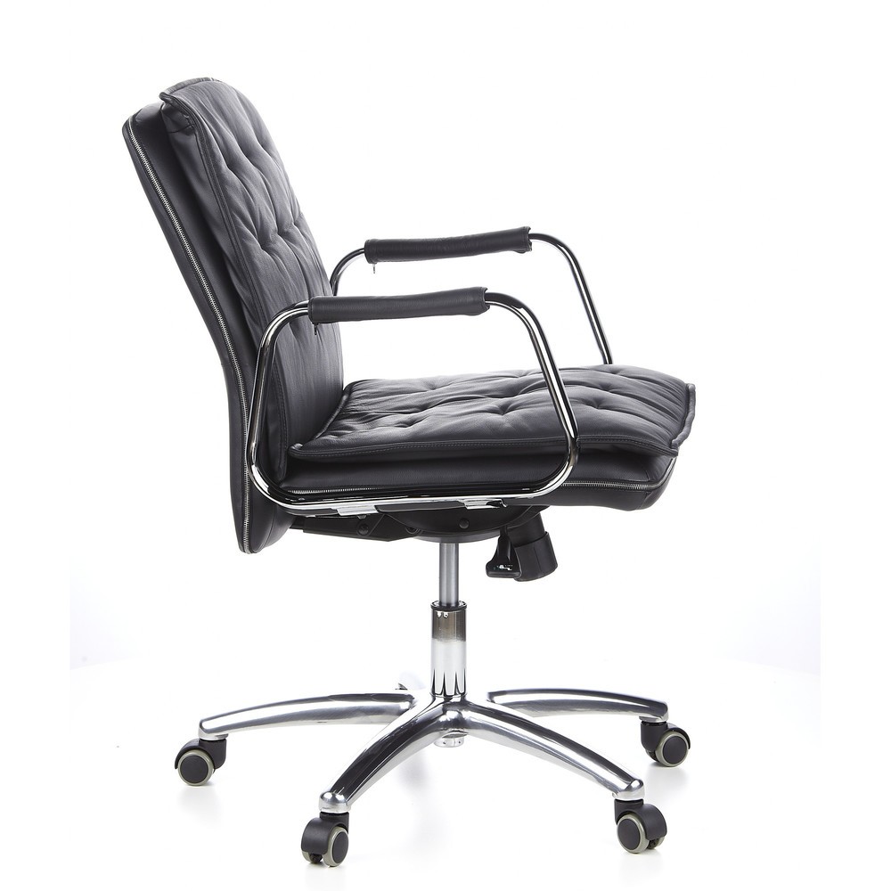 Produktabbildung Nr. 5: hjh OFFICE Bürostuhl / Chefsessel VILLA 10 Leder, schwarz