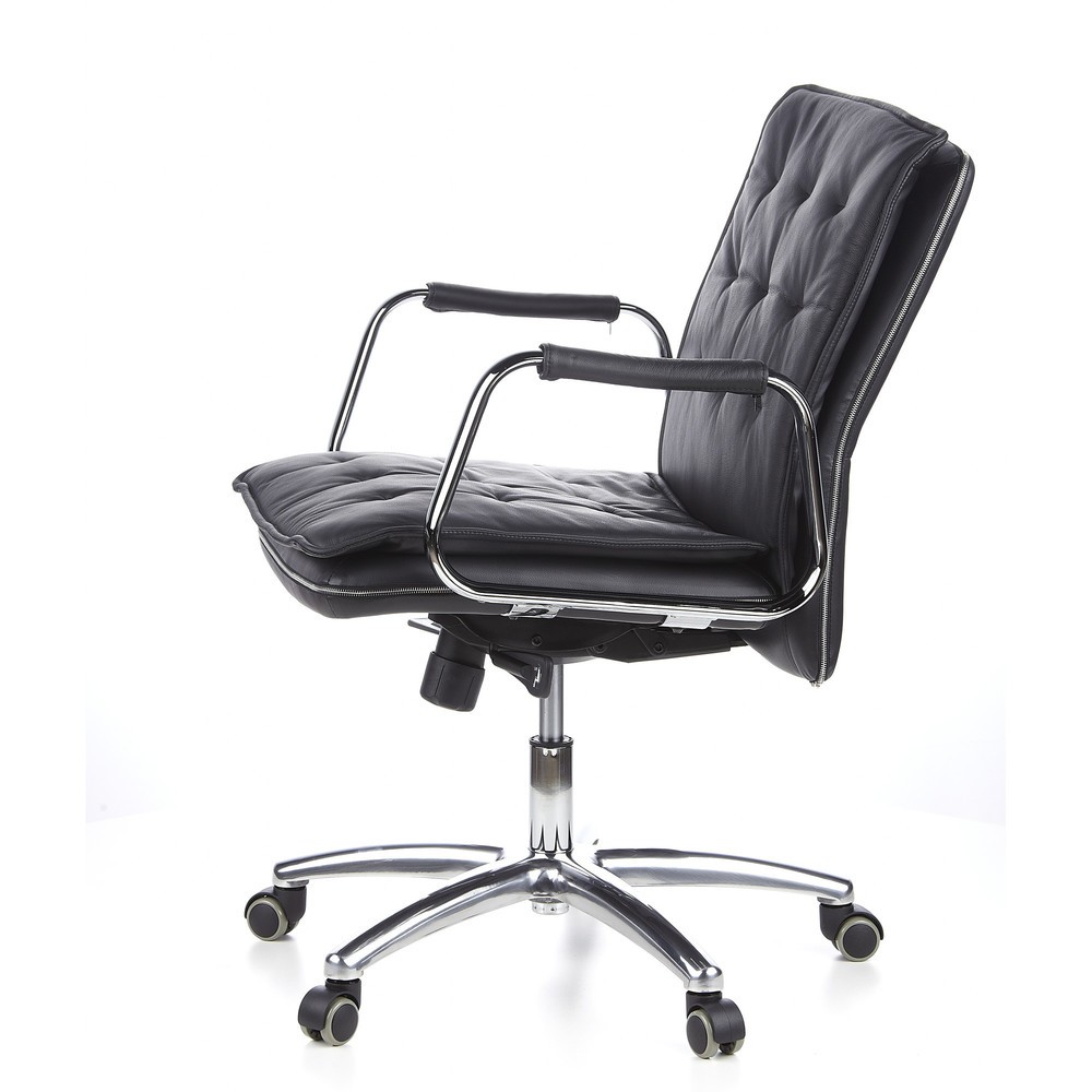 Produktabbildung Nr. 10: hjh OFFICE Bürostuhl / Chefsessel VILLA 10 Leder, schwarz