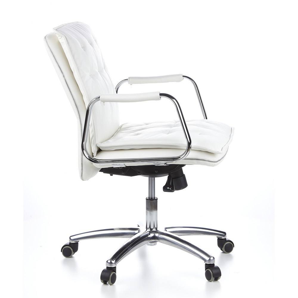 Produktabbildung Nr. 3: hjh OFFICE Bürostuhl / Chefsessel VILLA 10 Leder, cremeweiß