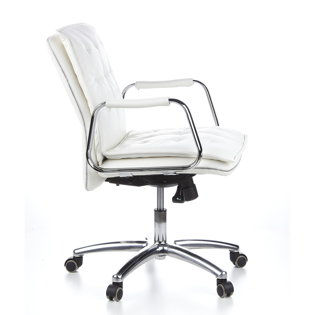 Produktabbildung Nr. 5: hjh OFFICE Bürostuhl / Chefsessel VILLA 10 Leder, cremeweiß