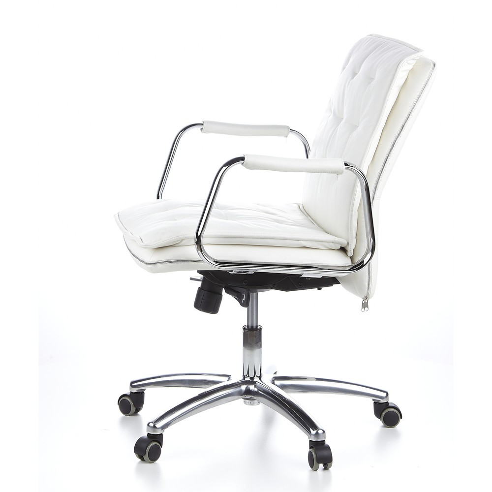 Produktabbildung Nr. 8: hjh OFFICE Bürostuhl / Chefsessel VILLA 10 Leder, cremeweiß