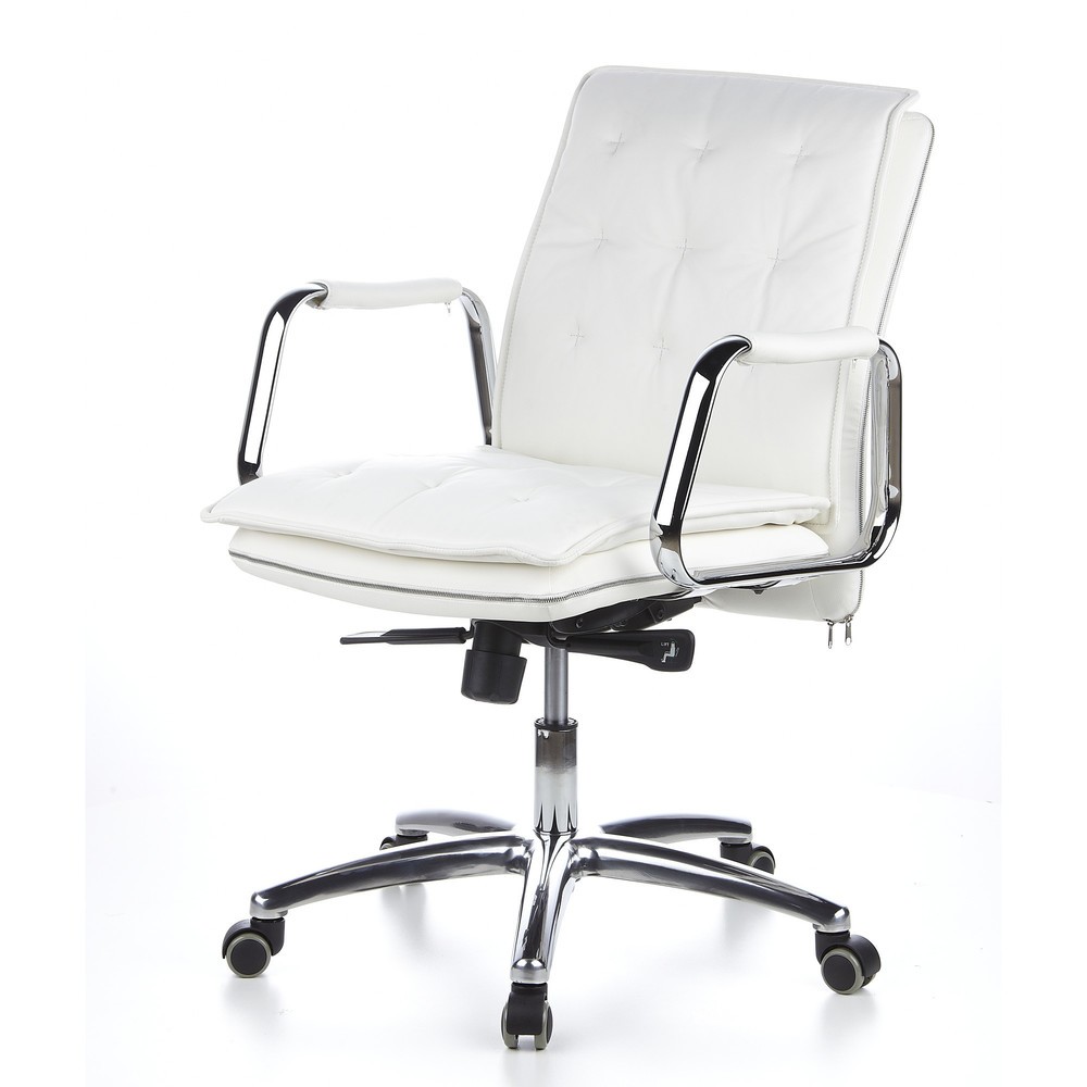 Produktabbildung Nr. 9: hjh OFFICE Bürostuhl / Chefsessel VILLA 10 Leder, cremeweiß
