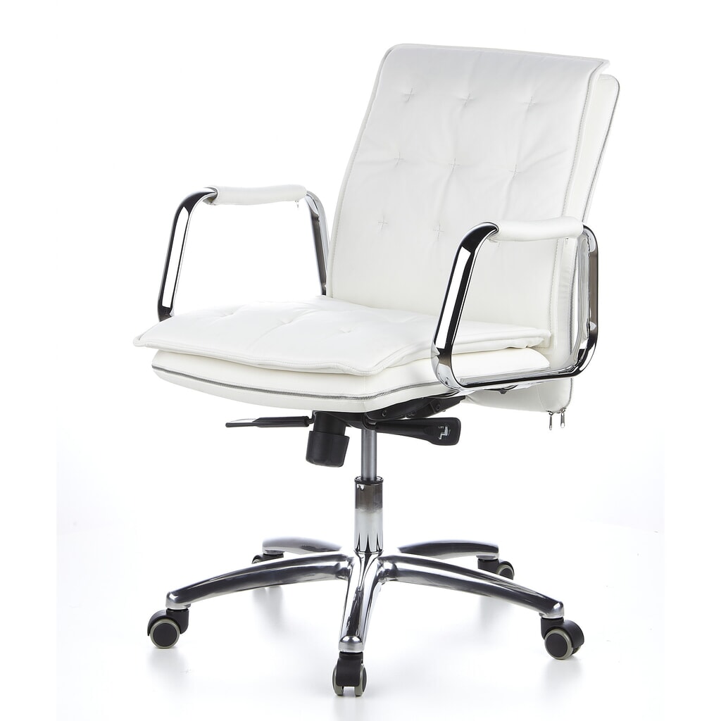 Produktabbildung Nr. 11: hjh OFFICE Bürostuhl / Chefsessel VILLA 10 Leder, cremeweiß