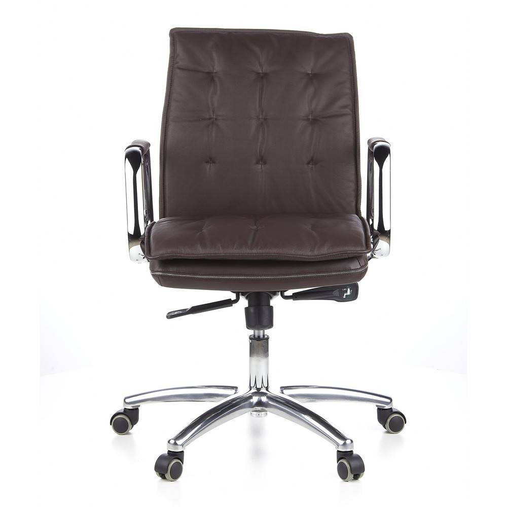 Produktabbildung Nr. 1: hjh OFFICE Bürostuhl / Chefsessel VILLA 10 Leder, braun