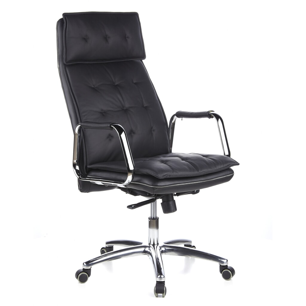 Produktabbildung Nr. 4: hjh OFFICE Bürostuhl / Chefsessel VILLA 20 Leder, schwarz