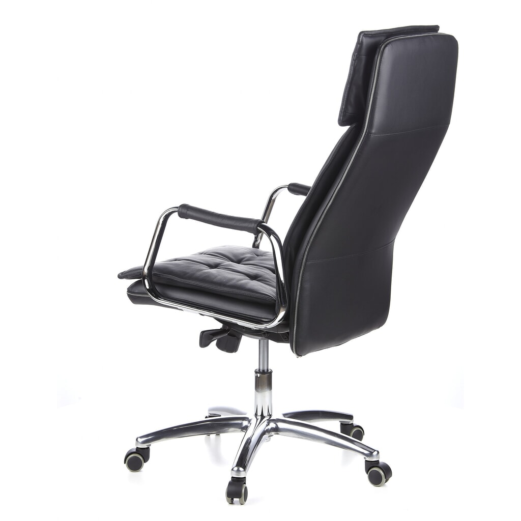 hjh OFFICE Bürostuhl / Chefsessel VILLA 20 Leder, schwarz Produktabbildung Nr. 9: hjh OFFICE Bürostuhl / Chefsessel VILLA 20 Leder, schwarz